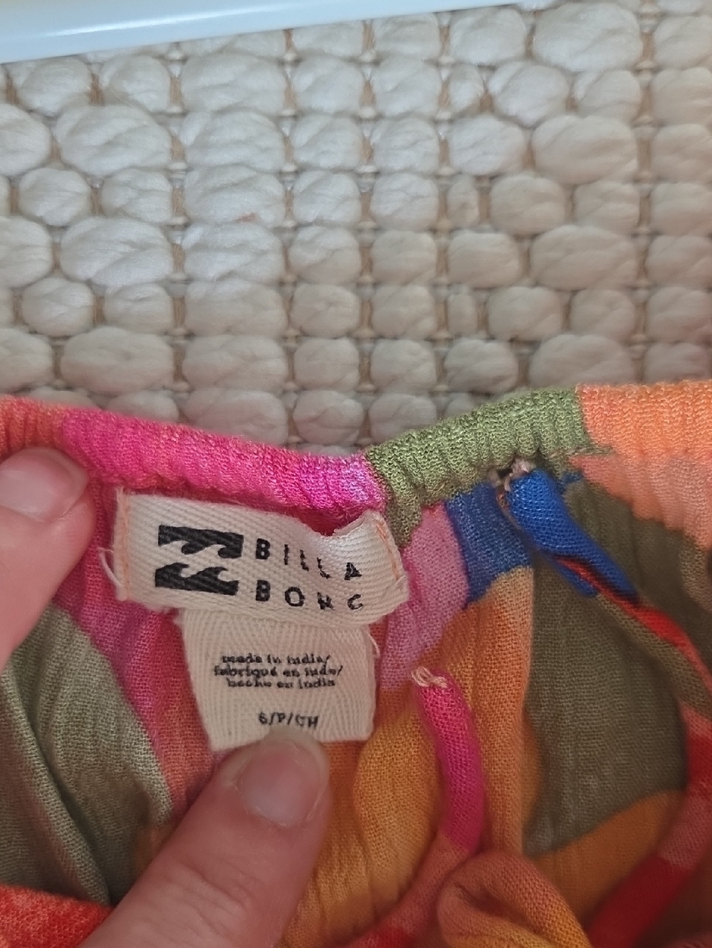 Billabong Multicolor Striped Summer Dress - Pink, Orange, Green & Blue Small - Picture 6 of 7